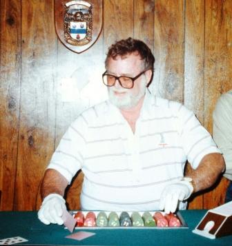 Pody Poe sets up a hand in his Nichols Hills "casino"