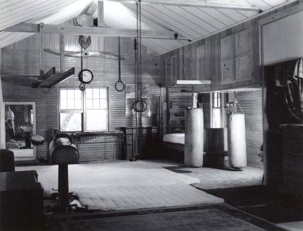 An upstairs gym was among the additions to 2418 Guernsey.