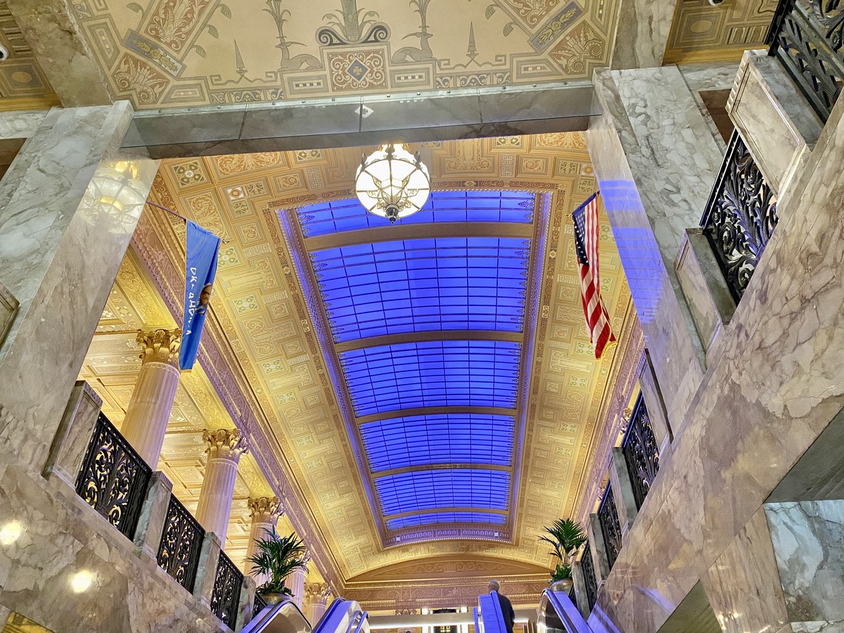 Great banking hall of the First National Bank Building in Oklahoma City