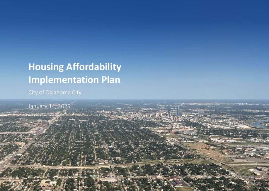 Cover detail from an Oklahoma City housing affordability planning document